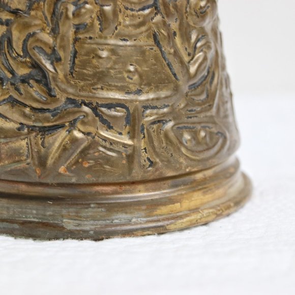 Vintage English Peerage Gold Brass Metal Pitcher - Picture 4 of 8